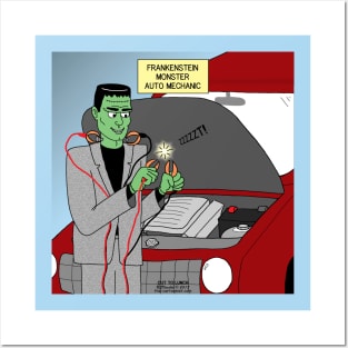 Frankensteins Monster Auto Mechanic Posters and Art